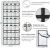 24 Grids Wall-Mounted Sundries Shoe Organiser Fabric Closet Bag Storage Rack Mesh Pocket Clear Hanging Over The Door Cloth Box 6