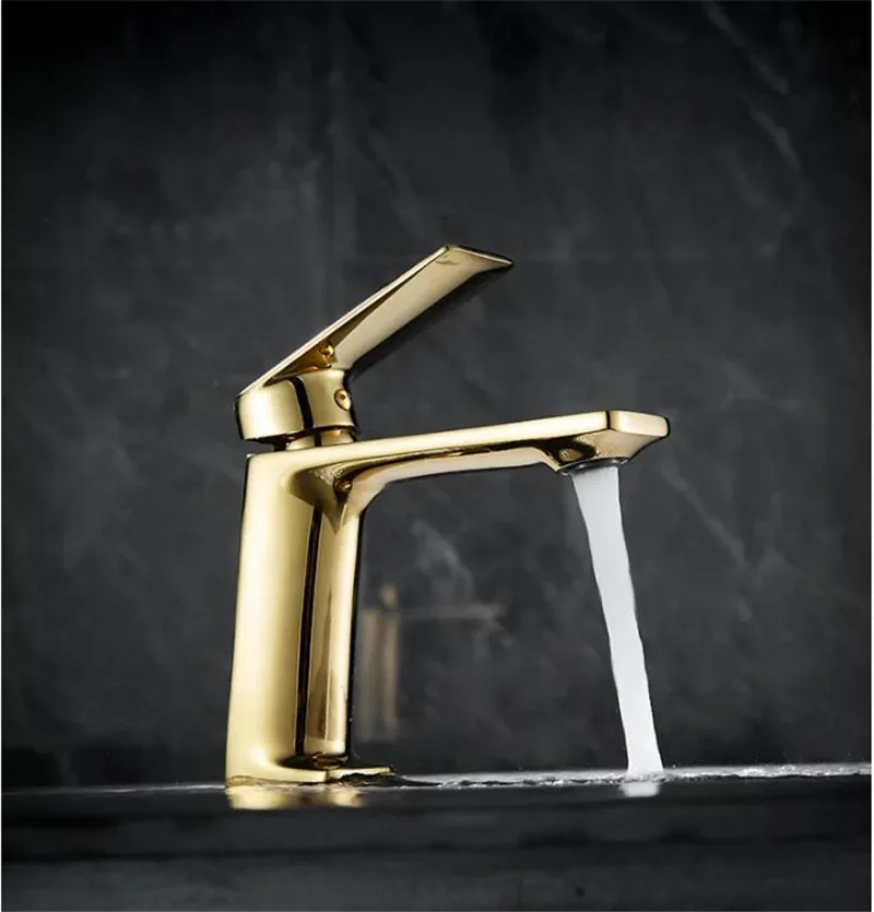 Description Picture 2 of itemGold White  Bathroom Faucet Basin Mixer Tap Black Wash Hot & Cold Waterfall Brass New Arrivals