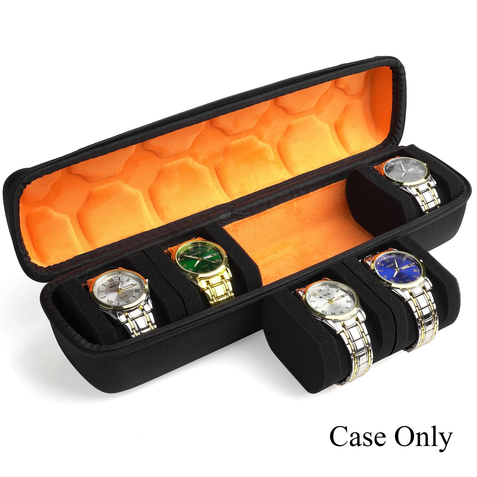 Hard Shell 5 Slots  Watch Storage Box, Carry Case, Display Organizer, Watch Box Holder Display Cabinet