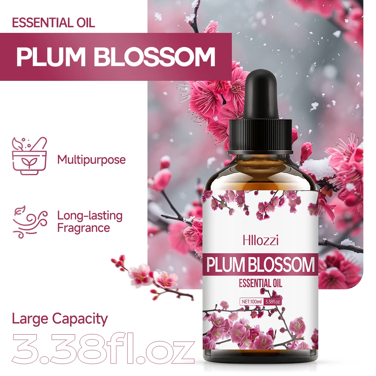 Plum Blossom Ultra-Moisturizing Massage Oil with Refreshing Aroma