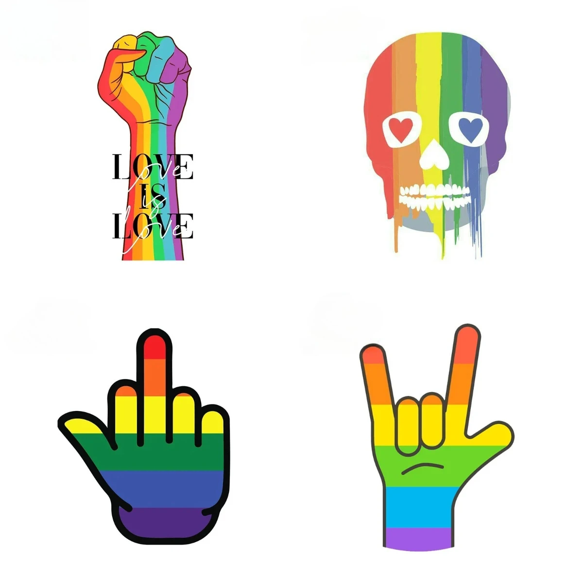 프라이드 자동차 스티커 비닐 데칼 방수 스크래치 방지 차량 및 오토바이용 - LGBTQ+ 친화적인 차량 그래픽