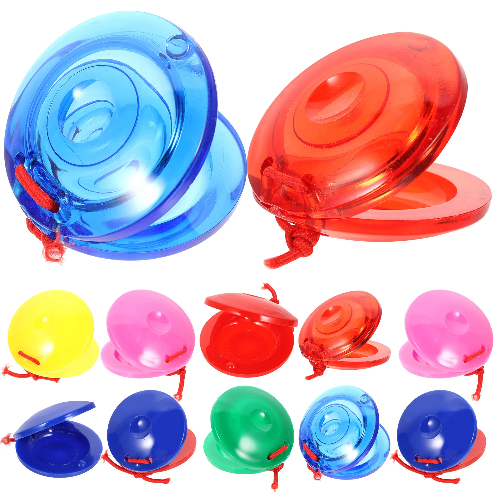 

Castanets Percussion Musical Instruments Plastic Castanets Percussion Instruments Kids Education Toys (Random Color)