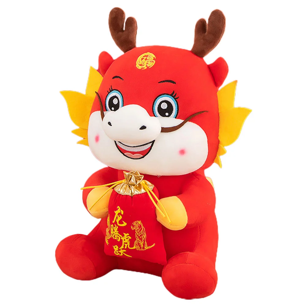 Mascot Dragon Model Gift Chinese Zodiac Decor Plush Adorable Stuffed Pp Cotton New Year Toys