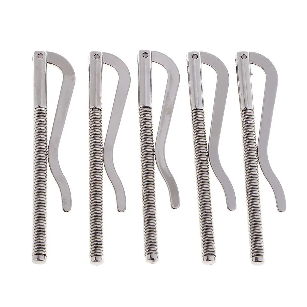 5Pcs Metal Bifold Money Clip Bar Wallet Replace Parts Spring Clamp Holder 90mm Silver
