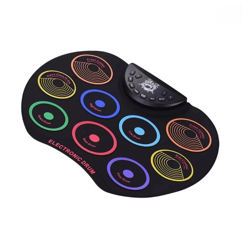 Description Picture 4 of itemPortable Roll Up Drum Kit Adult Kids Electronic Drums Set Professional Musical Battery Children's Electrical Musical Instrument