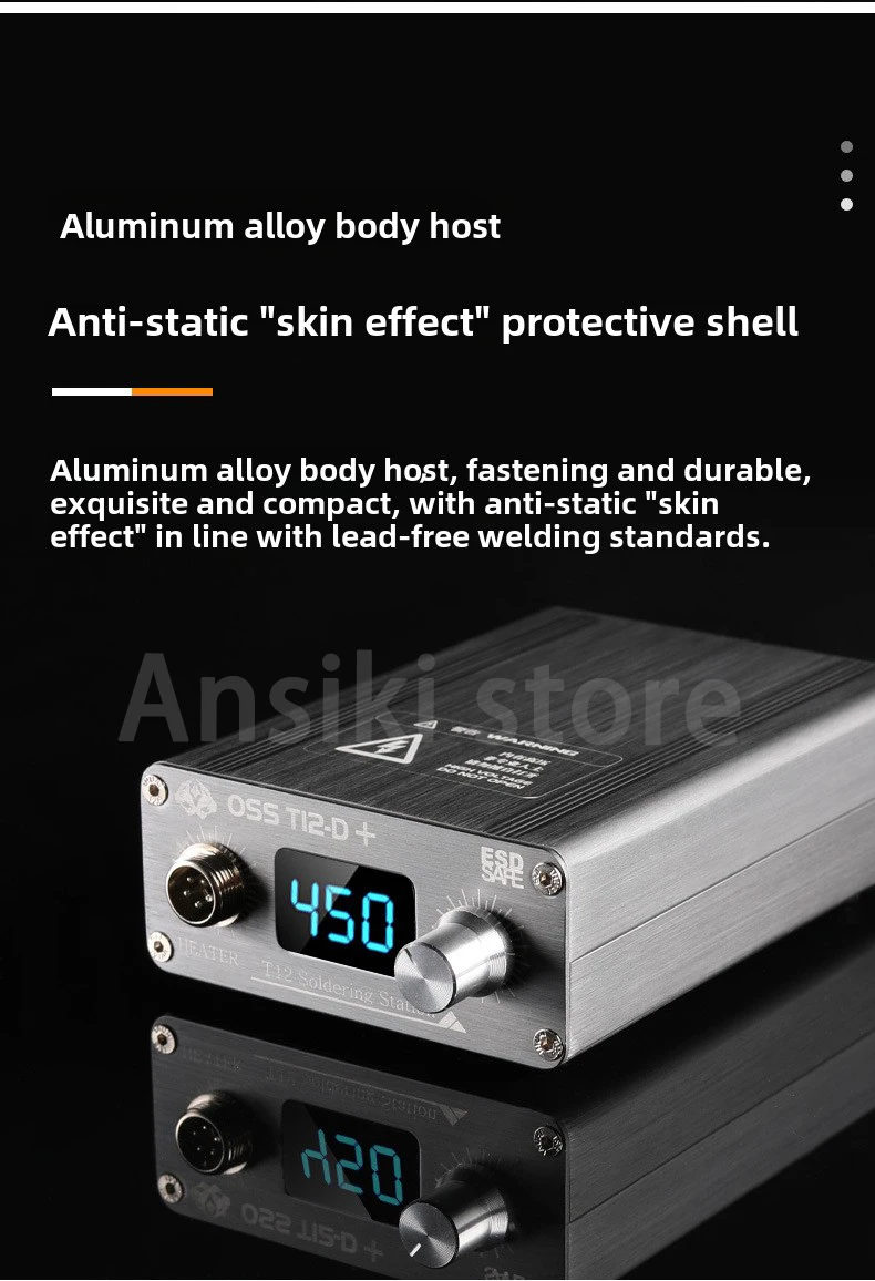 OSS T12 Soldering Station 75W Intelligent LED Digital Display Anti-Static Thermo