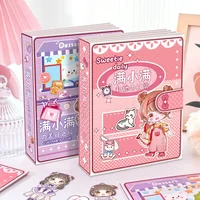 Livre silencieux animé créatif pour filles, bricolage, déguisement éducatif pour enfants, livre en papier fait à la main, poupée, ensemble complet de nourriture, vie quotidienne 2