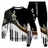 Musical Symbol Piano Violin Fader Audio Mixer Print Men Women Tracksuit Sweatshirt Jogging Pants 2 Piece Set Man Clothing Suit 2