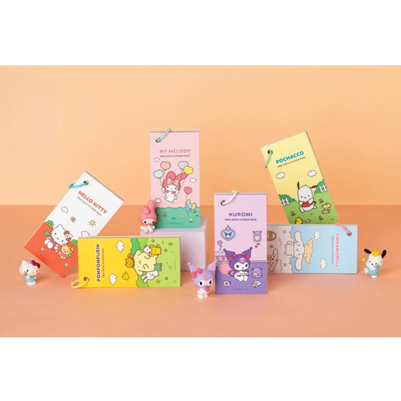 

Новинка Sanrio Note Paper японская мультяшная Kawaii Kuromi наклейка книга детская комбинация нот сделай сам ручная книга студенческие канцелярские принадлежности