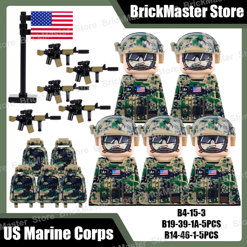 Elite Special Forces Building Blocks Set - Army Soldier with Tactical Gear and Accessories
