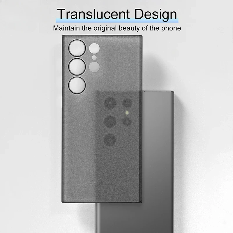 UltraThin0.3mmshockprooftransparentOutercaseForSamsungGalaxyS26S25S24UltraPlusSolidColorClearFrostedMatteCase-AliExpress