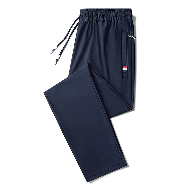 Summer Ice Silk Men's Casual Straight Leg Pants Two-piece Set Lightweight and Breathable Outdoor Golf Sports Leggings