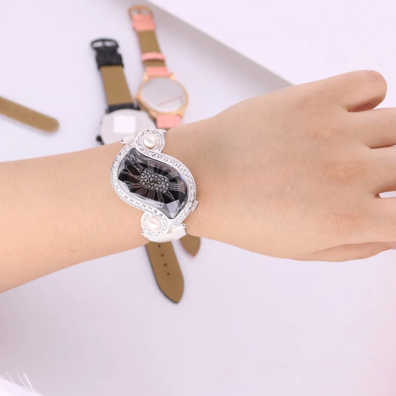 SALE!!! Discount Melissa Crystal Old Types Lady Women's Watch Japan Mov't Fashion Hours Bracelet Leather Girl's Gift No Box