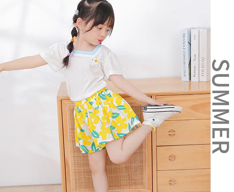 Kids Girls Skirt Shorts Summer Cotton Breathable Kids Skirt Pants Casual Baby Bloomers Children Short Pants Baby Stuff