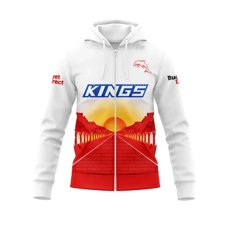 

2024 мужская толстовка с капюшоном и регби на молнии с дельфином, размер: S--5XL