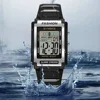 SYNOKE Men Rectangular Sports Electronic Watch Waterproof 50M Night Light Large Screen Alarm Clock Trend Retro Style 3