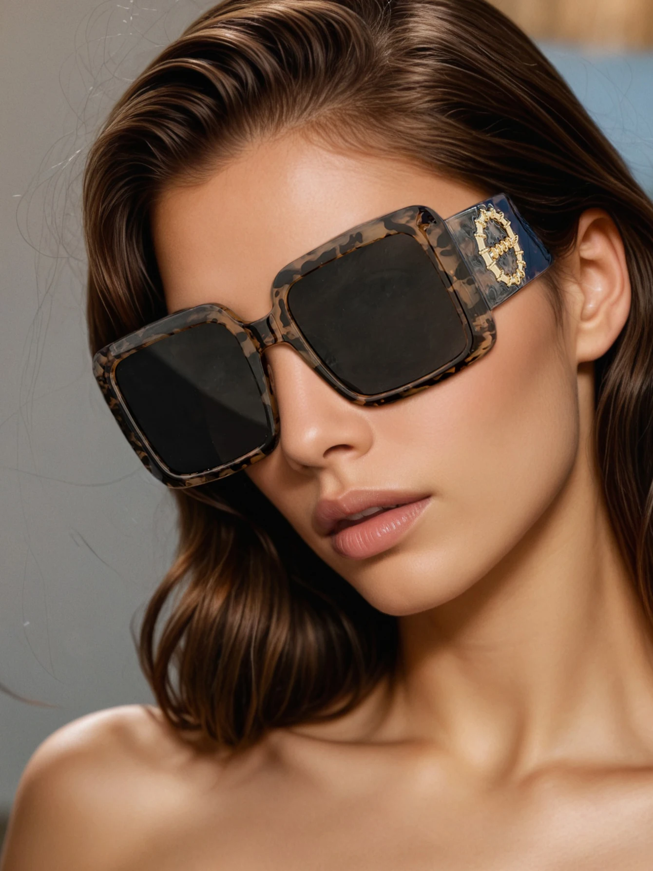 Radfahren 2 stücke Marke Quadrat Sonnenbrille Für Frauen Männer Marke Design Luxus Sonnenbrille Klassische Vintage Weibliche Shades Brillen UV400 – Detail 2