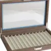 Wooden Pen Storage Case 12 Pens Capacity Practical Pen Collection Case Organizer 12 Slot with Glass Window for School Shop Home 4