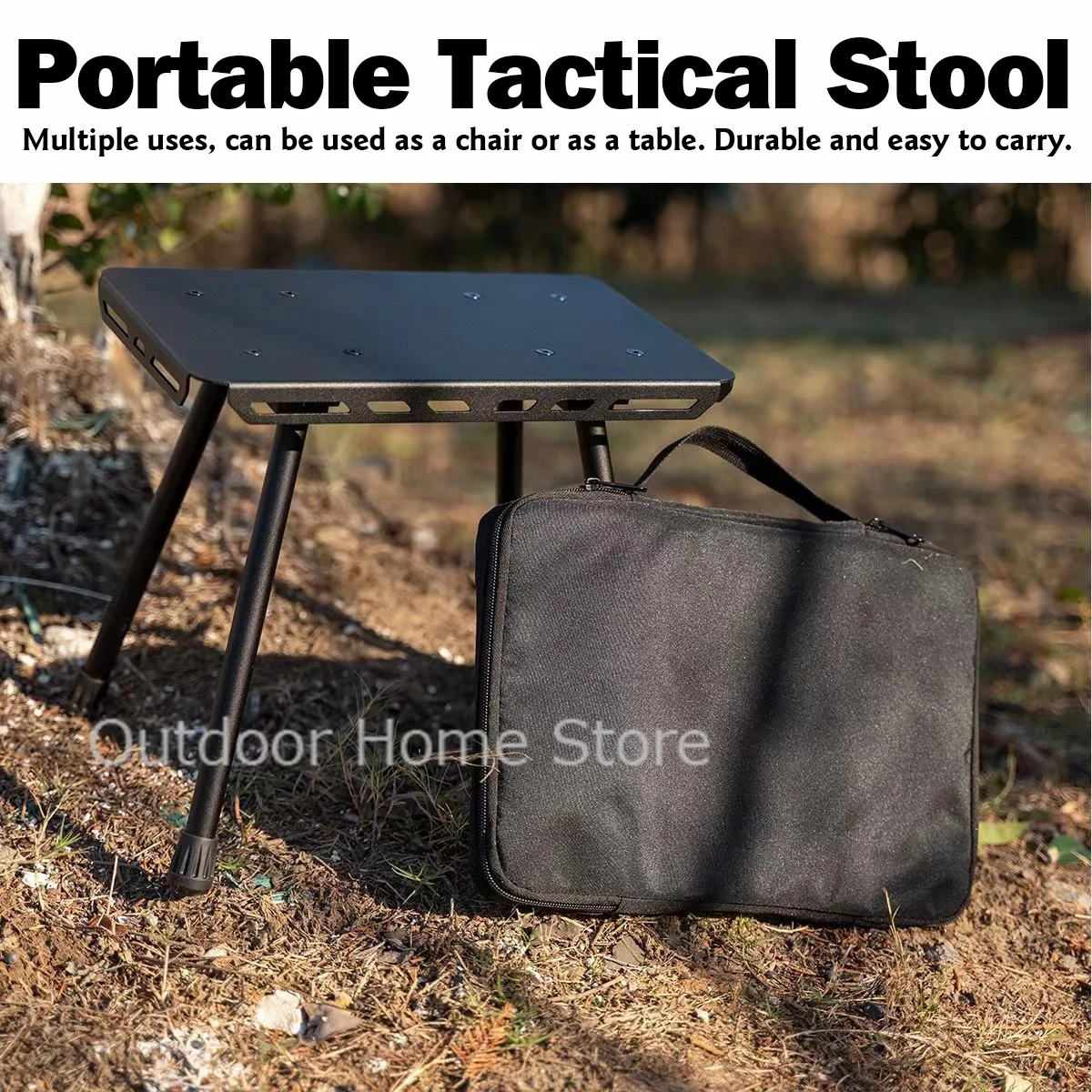 

Outdoor Tactical Chair Aluminum Alloy Portable Camping Stool Folding Lightweight BBQ Picnic Fishing Chairs With Storage Bag