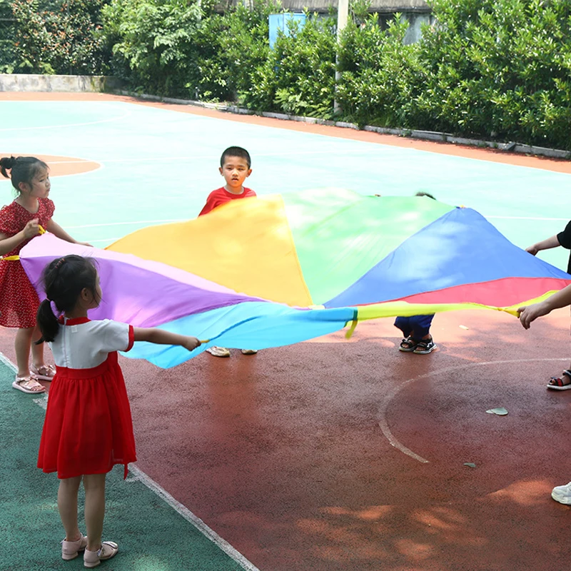 Colorful Parachute for Group Play and Outdoor Fun Activities