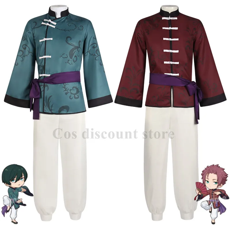 

Rin Itoshi Cosplay Costume Anime Jujutsu Kaisen Rose Red Blue Kung Fu Cos Clothes Tops Pants Full Set Comic-con Men Casual Suit