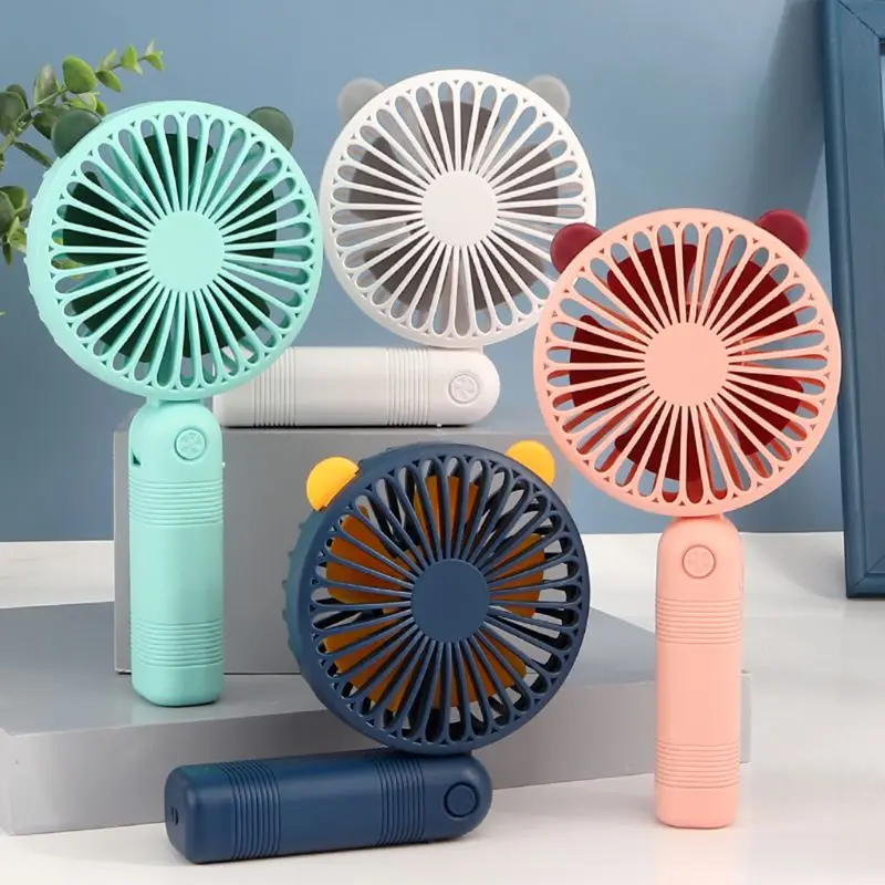 

Mini LED Portable Hand Fan Battery Operated USB Power Handheld Mini Fan Cooler