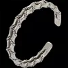 Retro Alloy Double Layer Bracelet Simple Men's Imitation Braided Shape Adjustable Cuff Bracelet Fashion Jewelry 3