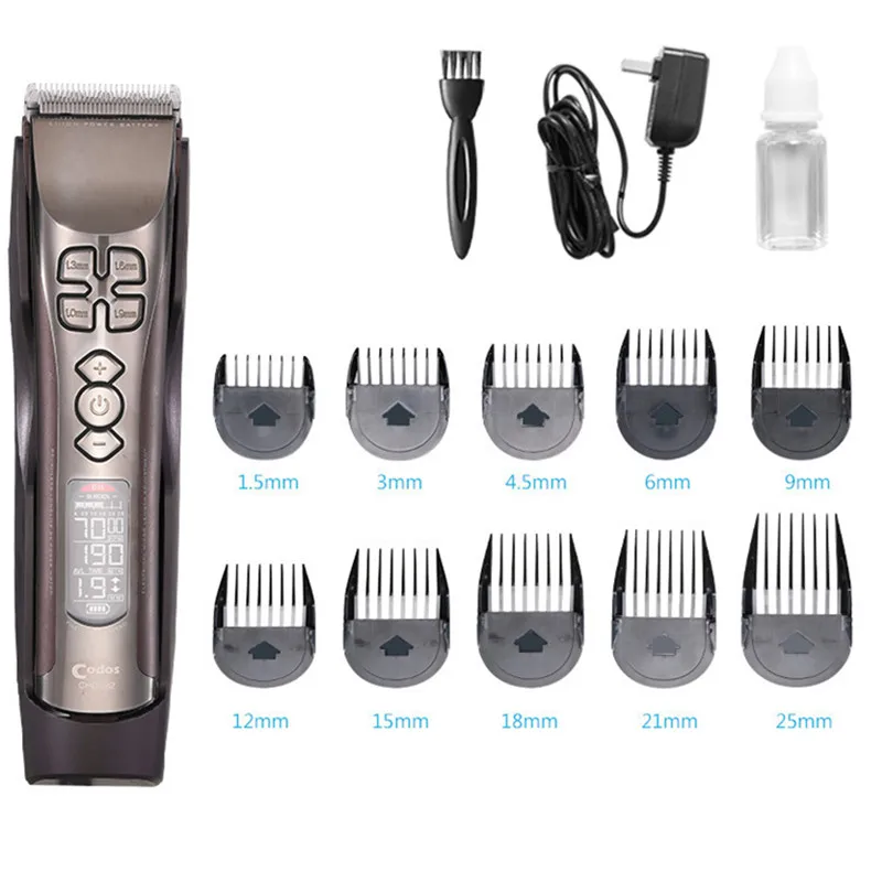 7000 RPM 7W Professional Clipper Hair Trimmer Men'S Haircut Machine Cutting Husband Beard Trimmer Barbershop Charging Stand 4