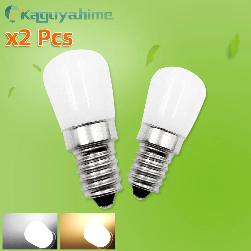 =(K)= 2pcs E14 LED Fridge Light Bulb 2W Refrigerator Light AC220V Bulb