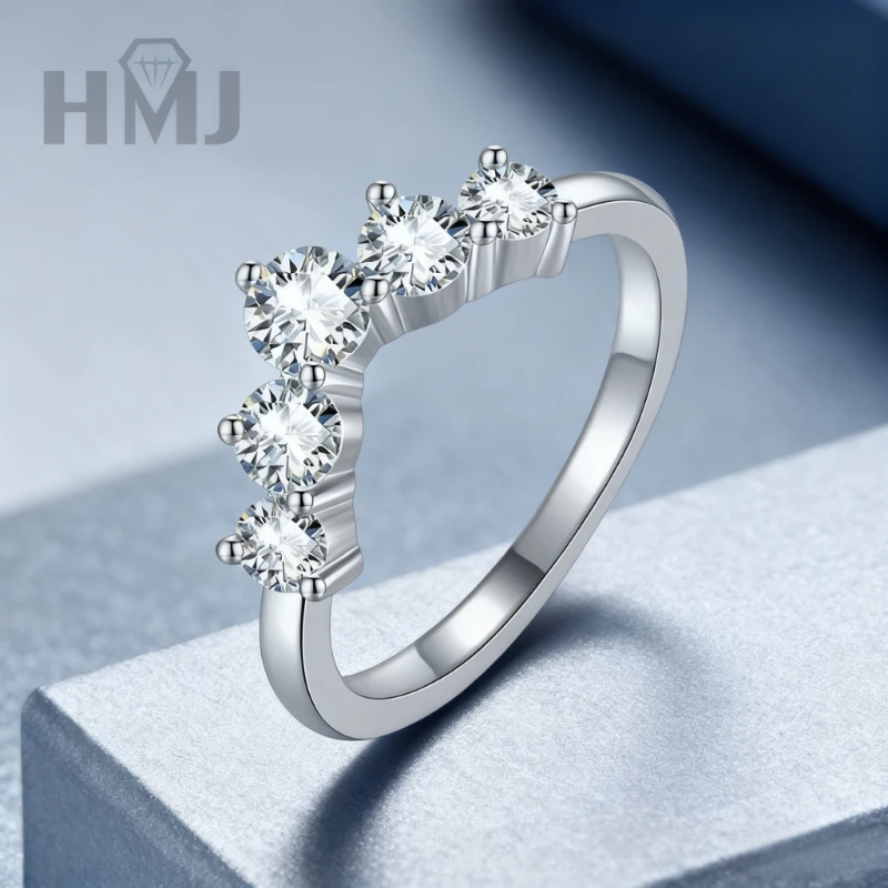 Damenringe, Moissanit, Labordiamant, 925er Sterlingsilber, D-Farbe, VVS1, Klarheitsantrag, Verlobung, Schmuck, Geburtstagsgeschenk, literarisch
