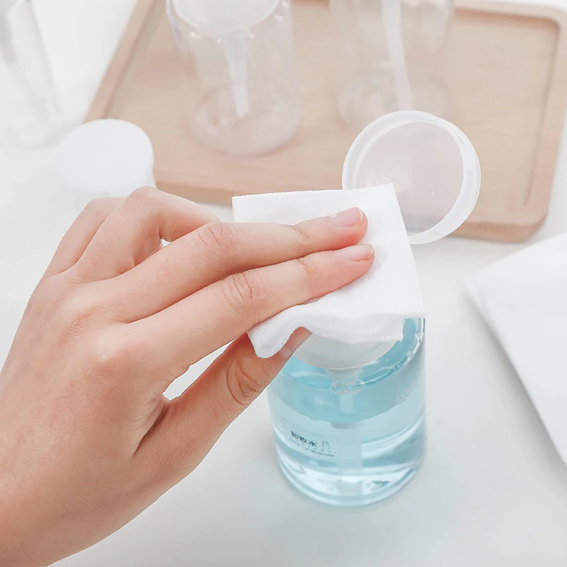 

200ml Transparent Empty Pump Empty Bottle Press Pumping Dispenser Nail Polish Remover Portable Cleansing Toner Distribution