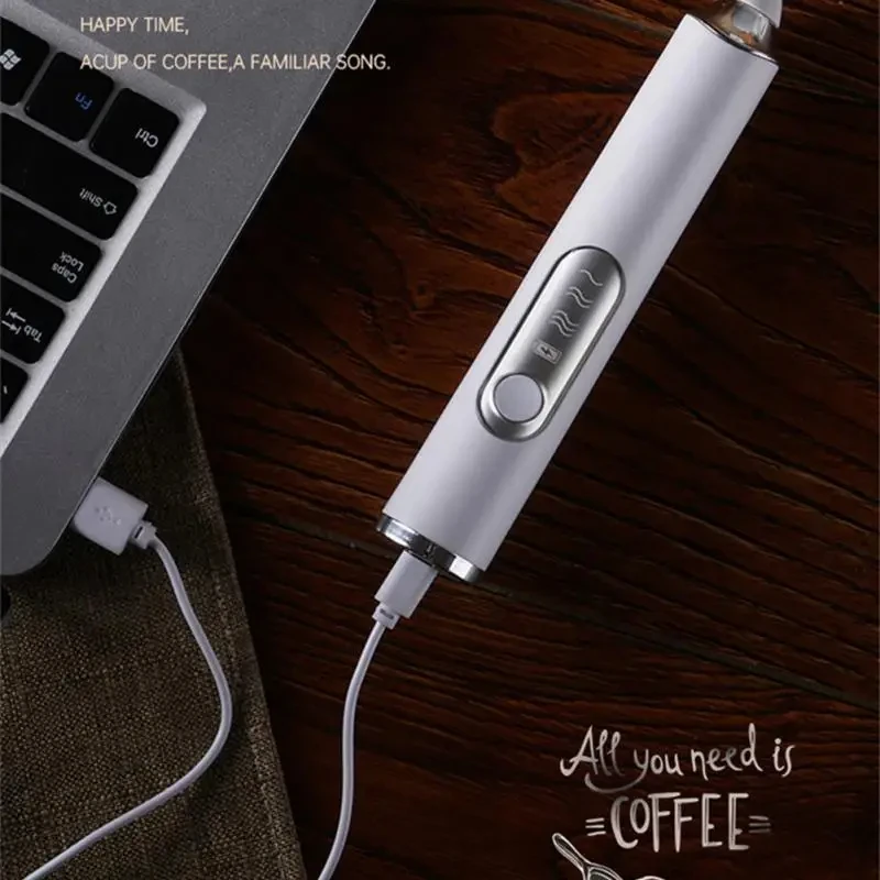 Cordless USB Coffee Frother Electric Milk Frother...