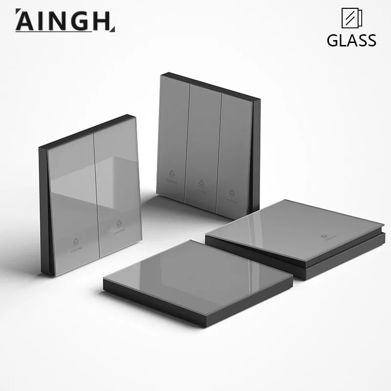 Light Switch Glass LED EU Standard Wall Panel HomeAppliance Push