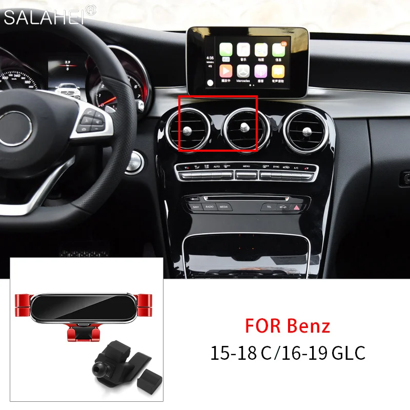 

Gravity Car Mobile Phone Holder For Mercedes-Benz C GLC W205 X253 Air Vent Mount Stand Cellphone GPS Support Bracket Accessories