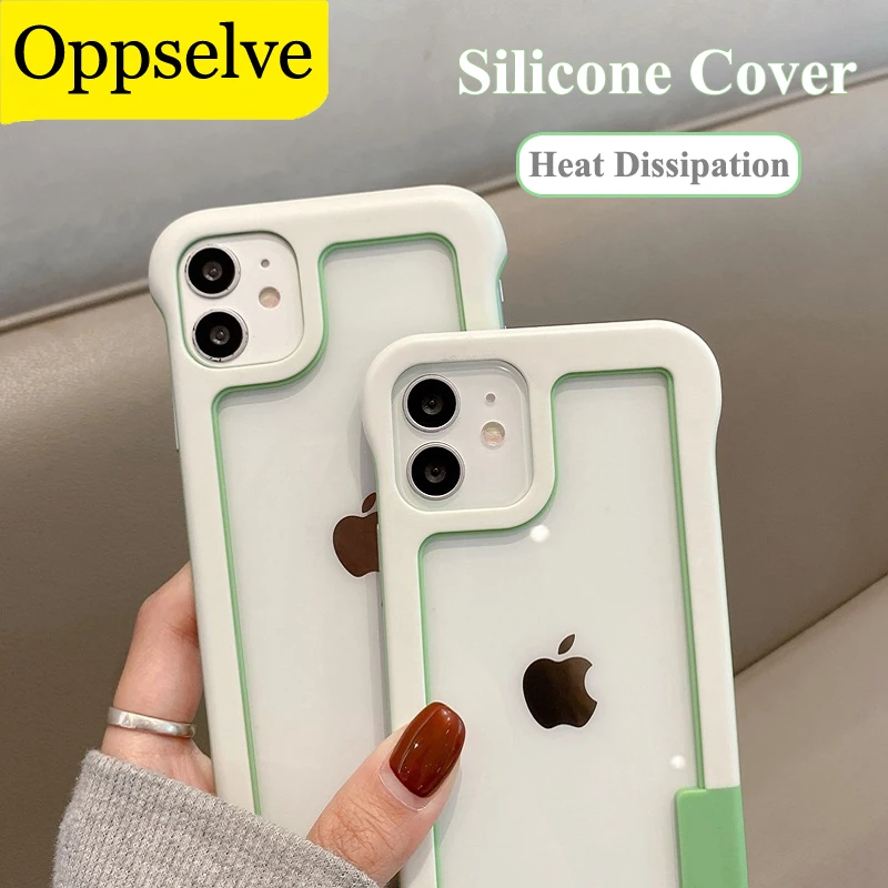 

For iPhone 14 Plus 11 12 13 Pro Max Mini Ultra Thin Heat Dissipation Frameless Back Cover For iPhone 7 8 X XR XS Breathable Case