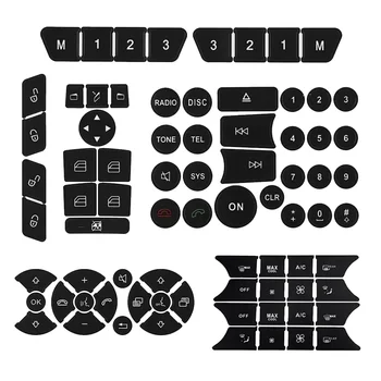 PVC Car Repair Stickers Panel A/C Radio Button Decals for Mercedes Benz W204 S204 C204 R172 W218 W212 C207 A207 R231 W176 W246 1