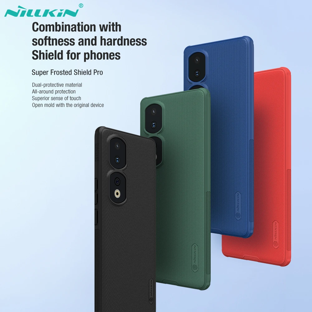

For Honor 90 Pro Case NILLKIN Super Frosted Shield Pro Ultra-Thin TPU Frame Hard PC Luxury Shockproof Back Cover For Honor 90