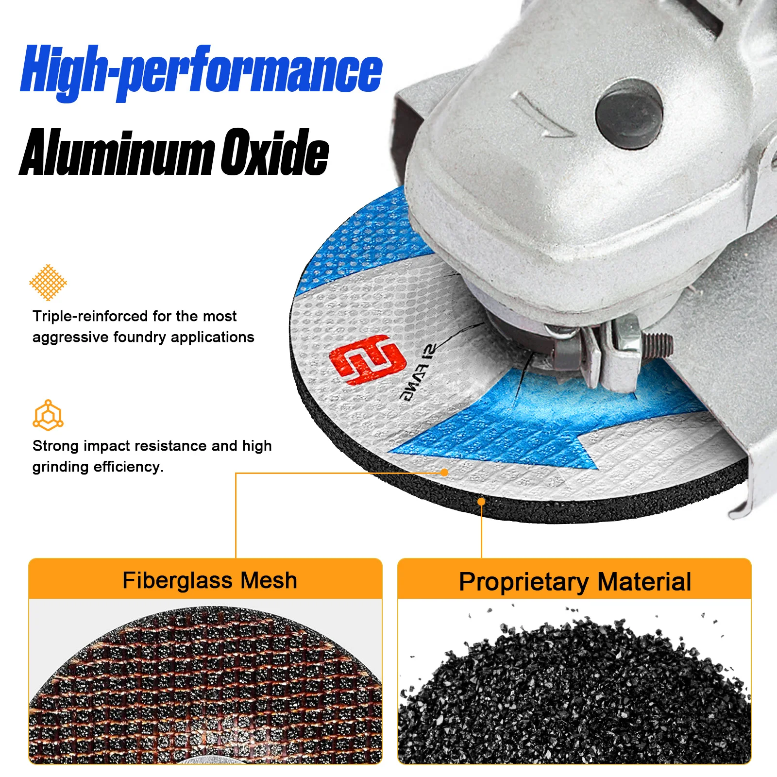 Grinding Wheel NunDunco 115mm Resin Grinding Wheel 4.5" for Angle Grinder Metal Stainless Steel Rust Removal Grinding 1-10Pcs