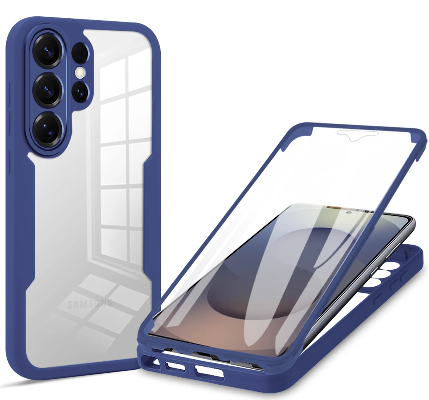 Ultimate Double Layer 360 Protection Case with Clear TPU Soft Film Screen Cover
