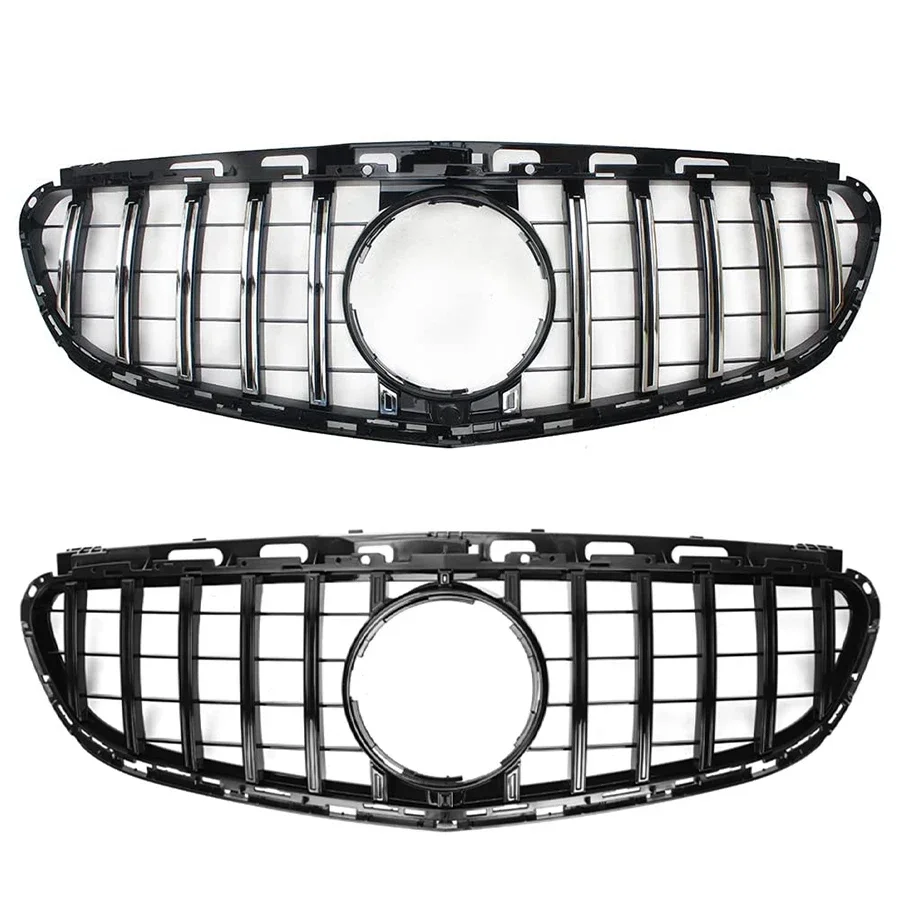 

GTR Style Car Front Bumper Grille for Mercedes Benz E Class W212 2013 2014 2015 Black/Silver Auto Styling Accessories