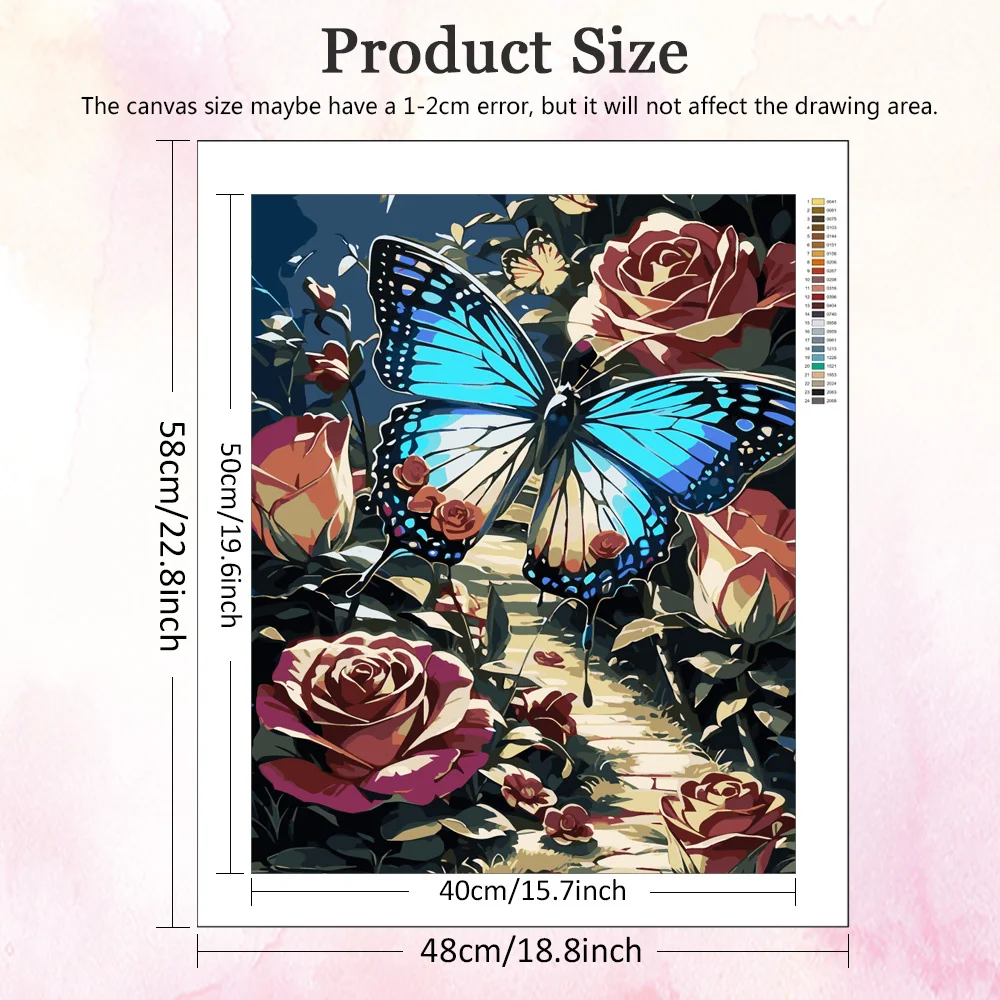 Huacan Painting By Numbers Butterfly Animal DIY Coloring By Numbers Flower Fantasy Drawing Acrylic Paint on Canvas Wall Art painting by numbers kits painting by numbers oil picture by numbers