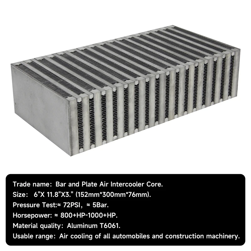 Universal-Race-High-Performance-Bar-and-Plate-Air-Intercooler-Core-6-X ...