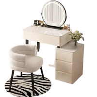 Table de vanité de chambre moderne organisateurs nordiques rangement Table de vanité de filles Style européen Tocador Maquillaje meubles de maison 6