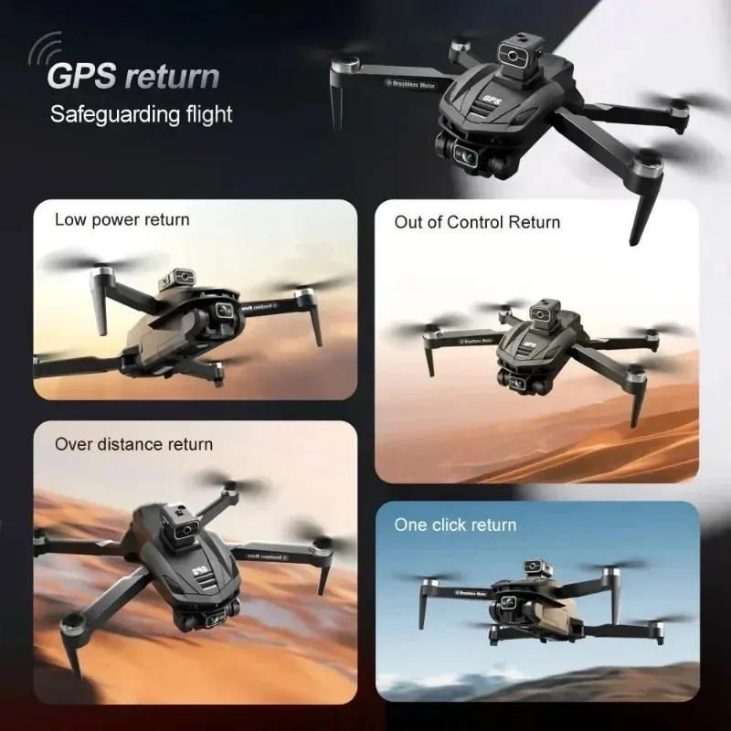 Drone GPS pour touristes, caméra haute définition, évitement d'obstacles intelligent, photographie aérienne, quadrirotor RC pliable, WiFi, 8K, V168, 3000m