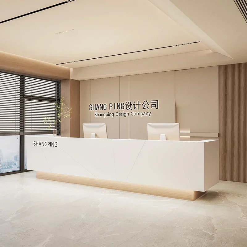 Supermarket Counter Table Furniture Luxury Reseption Desk Counters For Small Store Business Shop Salon Reception Bakery Long Spa