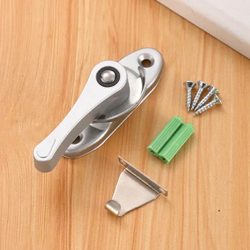Cabinet Lock Door Lock Door Latch Cam Lock Stainless Steel Crescent Universal Lock Children's Safety Window Lock Sliding Door Buckle with Hook Door and Window Hook