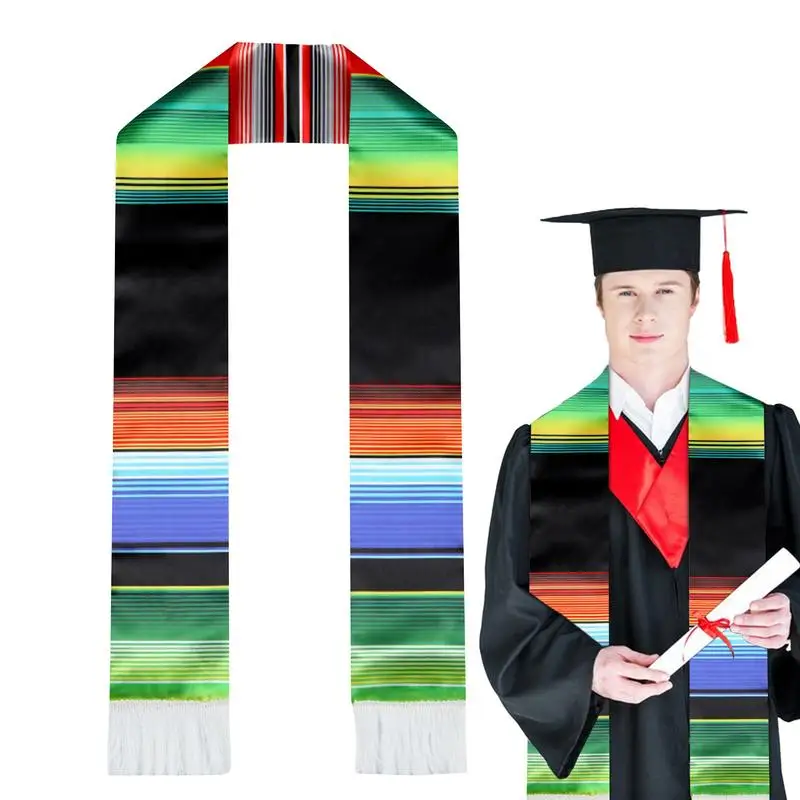 

Mexican Graduation Sash Authentic Mexican Art Serape Stole 2024 Mexican Graduation Stole Sash Mexican Serape Scarf for Graduates