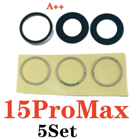 5-Pack Premium Rear Camera Glass Lens Covers