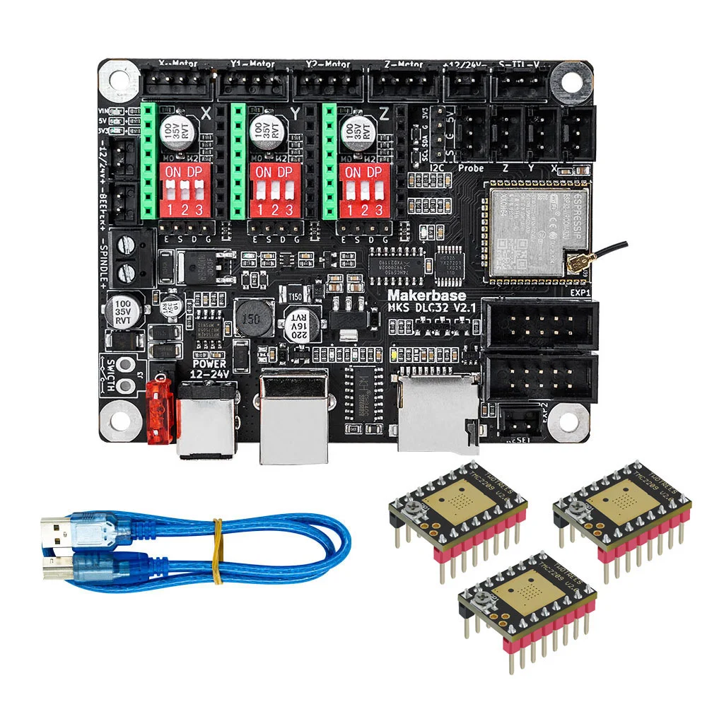MKS DLC32 v2 32 비트 GRBL 오프라인 Wifi 컨트롤러 TS35-R LCD 디스플레이 CNC3018 MAX PRO CNC 레이저 음각 기계용 업그레이드 키트