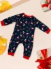 New Merry Christmas Print Mom Daughter Dad Son Matching Pajamas Set 2 Pieces Suit Soft Loose Loungewear Xmas Family Look Pyjamas 6